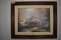 Thomas Kinkade Stepping Stone Cottage 165/740 GP Canvas 24 X 18