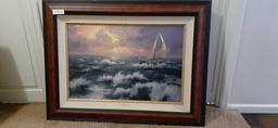 Thomas Kinkade Perseverance 169/530 Signed Certificate P/P Canvas 27 X 18