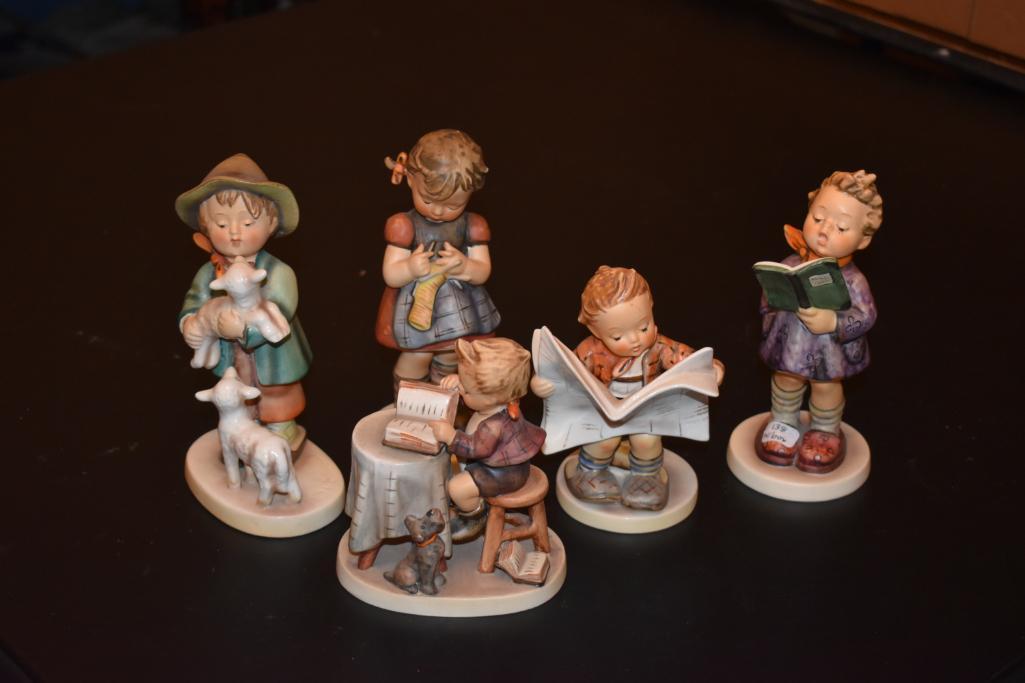 Grouping of six vintage Hummel figurines