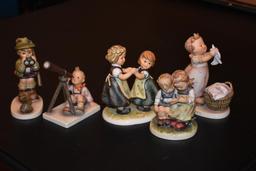 Five vintage Hummel figurines