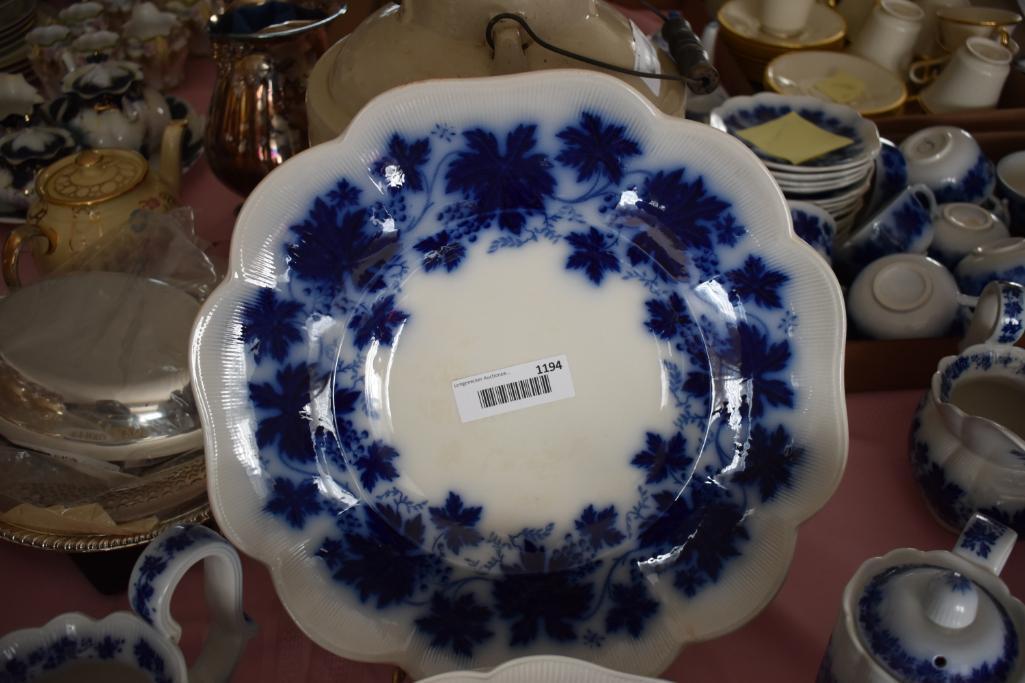 Gefle Van Ranka Percy Flo Blue Burges & Leigh 14" Platter, Oak Leaf Pattern