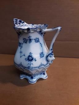 Royal Copenhagen Blue Fluted Full Lace China Creamer