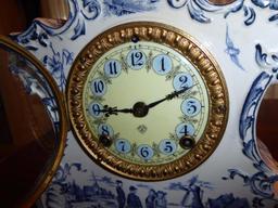 Maker: Ansonia - c. 1890-1910 - Model: Delft Porcelain Mantel w/Dutch scenes - Movement: 8 day time