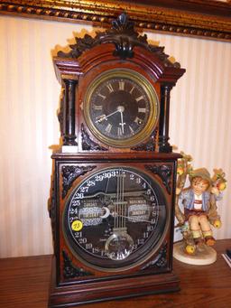 MAKER: Ithaca ? Model: Parlor No. 3-1/2 - c. 1881 ? Case: Walnut w/Ebony trim - Dials: Black -