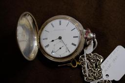 Waltham Hunter Case Size 18 15 Jewel Running Order w/Key and Chain, Side Set,...164 out of 299 made;