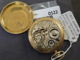 Illinois Watch Co. Gold Filled Railroad Grade 17 Jewels Engraved Open Face,...Highly engraved back;