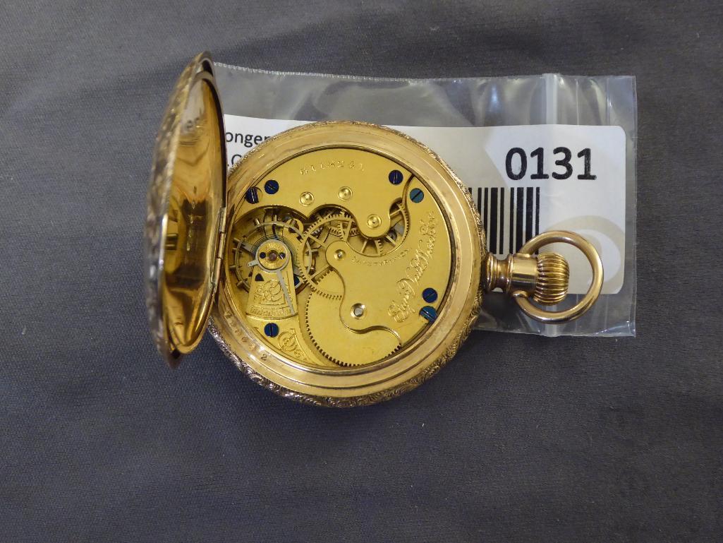 Elgin Watch Co 14 K Goldfilled Ladies Watch Hunter Case, Side Winder, Ladies watch; Side Set case;