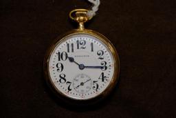 Hamilton Watch Co, Lever Set, Open Face, 21 Jewels, Engraving,...Face in good cond; 5 min marks in