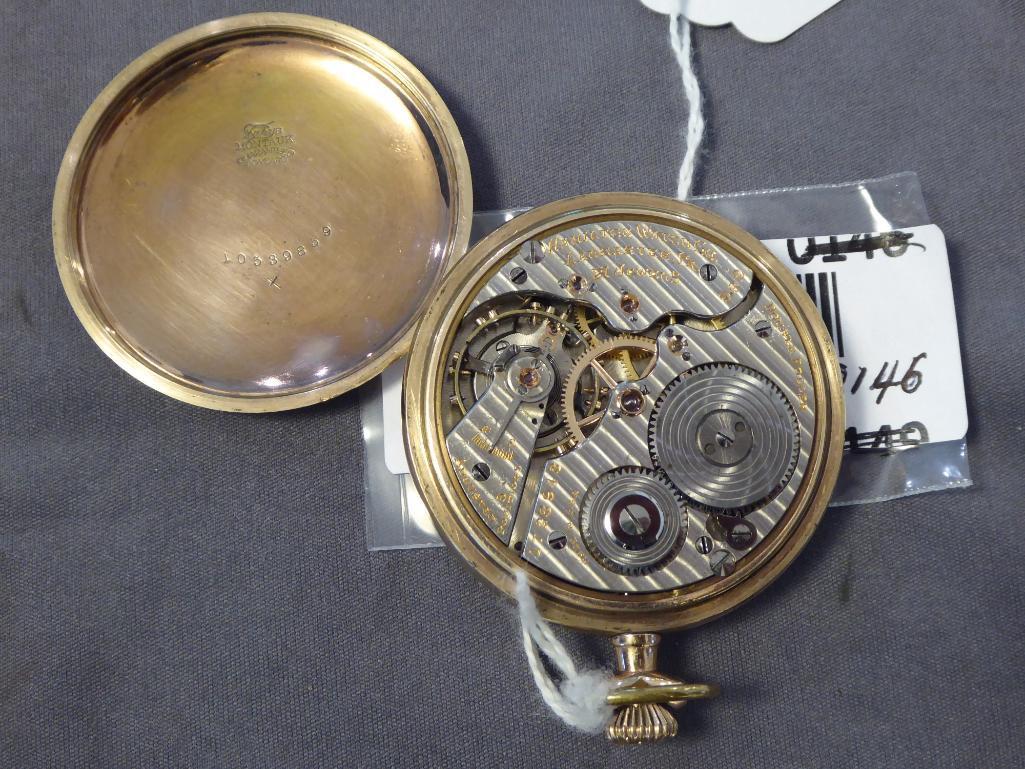 Hamilton Watch Co, Lever Set, Open Face, 21 Jewels, Engraving,...Face in good cond; 5 min marks in