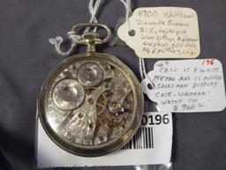 Wattham Skeleton Pocket Watch, Lever Set, Maybe Saleman Sample According to Owner, runs