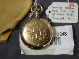 American Waltham, Hunter Case, Side Set Ladies Watch, Multi Colored, this watch is believed to be