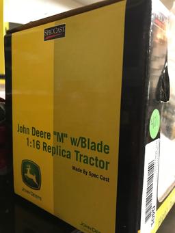 JD M tractor with blade,1/16 scale