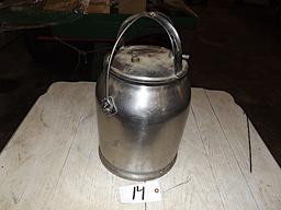 McCormick Deering 5 gal stainless steel milk can