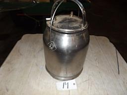 McCormick Deering 5 gal stainless steel milk can