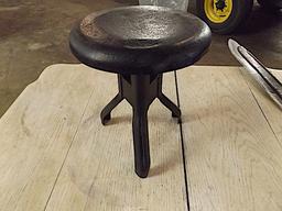 Small metal milking stool