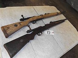 (2) bolt action army rifles (relics)