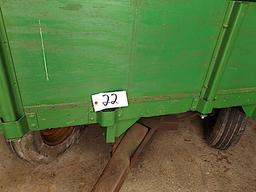 14' short sided flatbed wagon with running gear