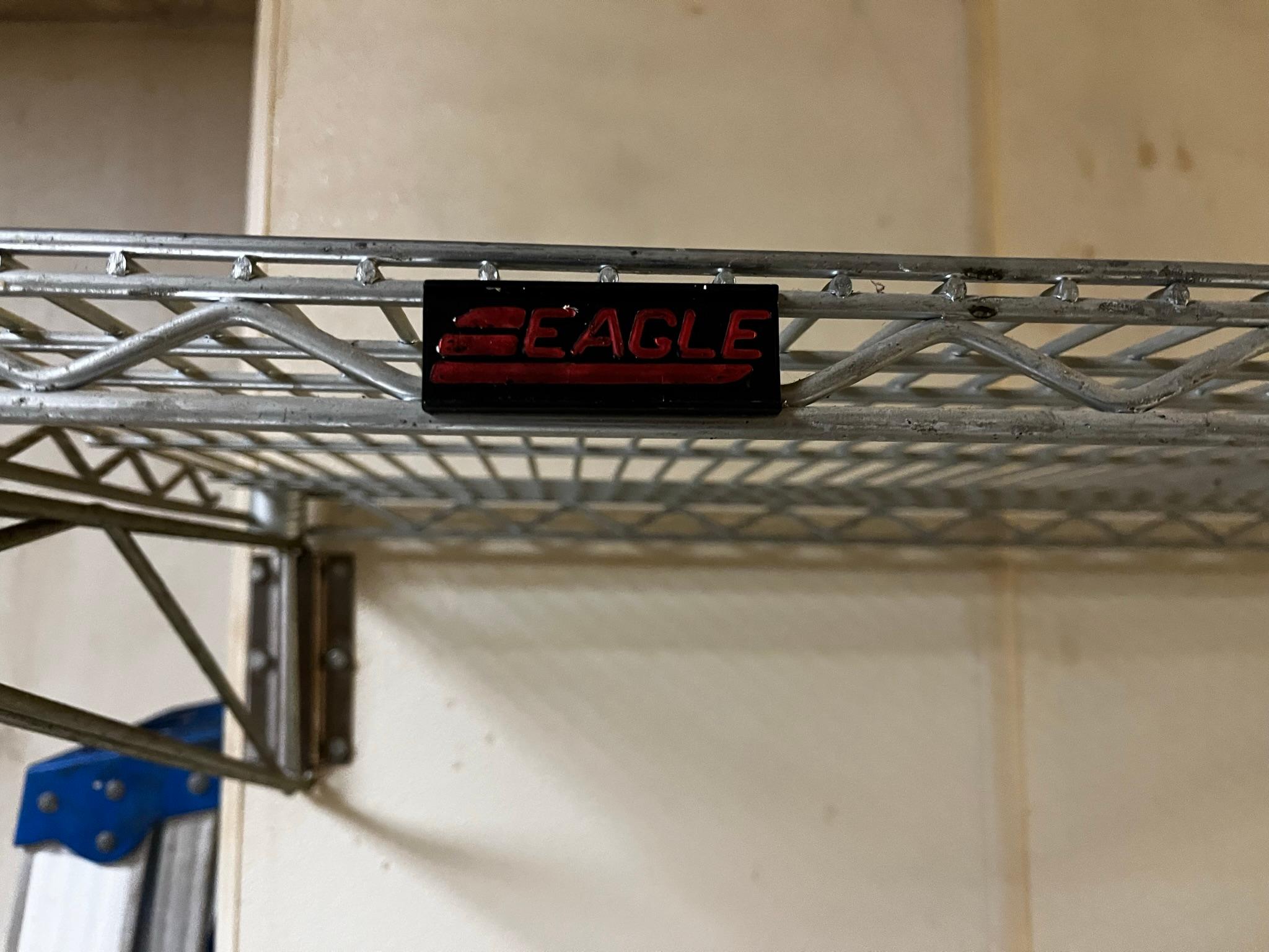 METAL COOLER RACK, EAGLE WALL RACK