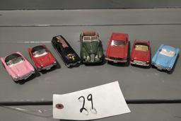 4 - 1/43 SCALE CARS, 3 -  1/32 SCALE CARS