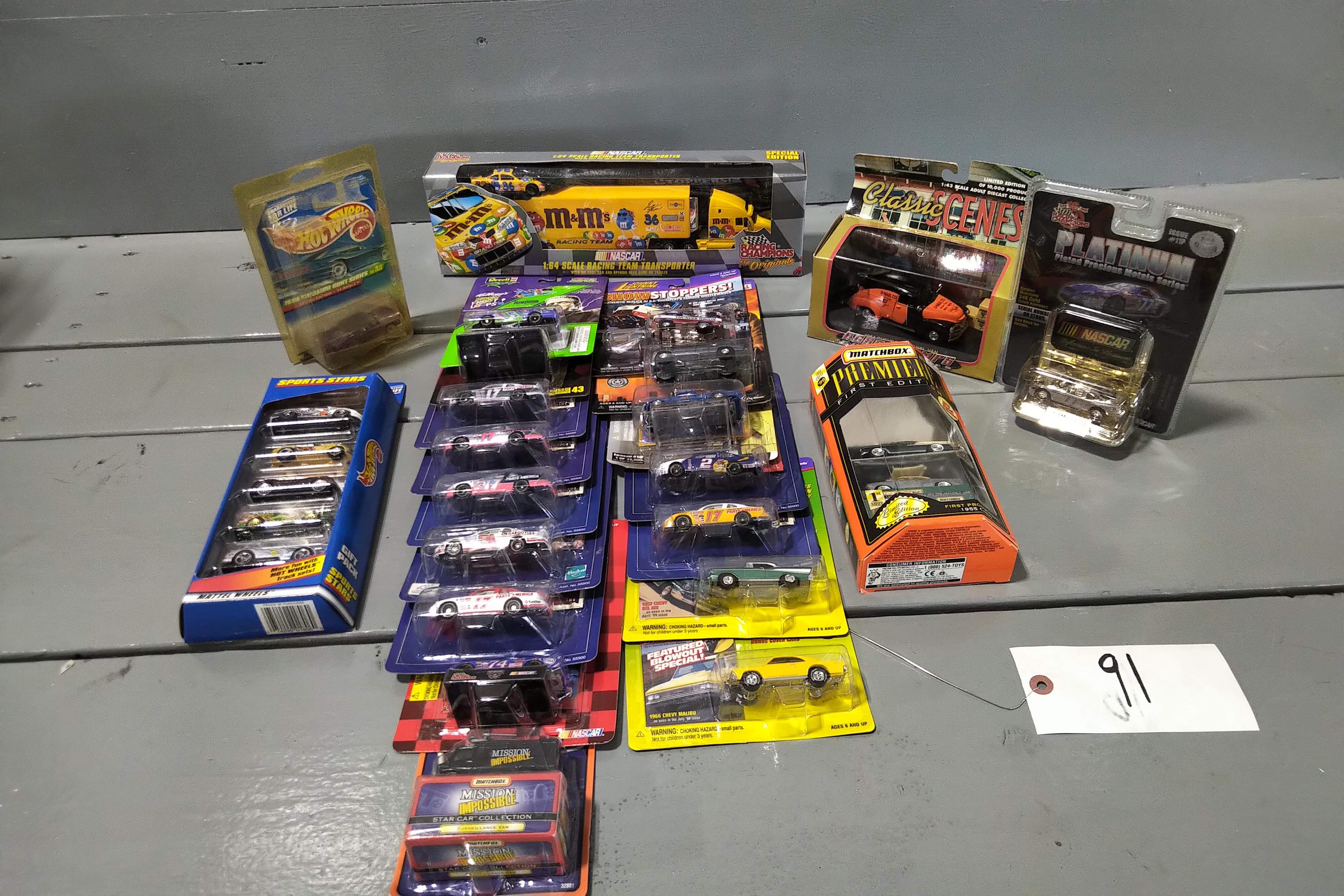 5 - 1/64 SCALE SPORTS CARS HOTWHEEL CONVERTABLES AND MISC VEHICLES