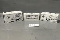 1/64 SCALE AND 2 1/43 SCALE ADVERTISING VEHICLE BANKS