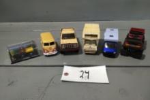 4 - 1/43 SCALE VEHICLES NEW IN BOX, 1/87 SCALE CAMPER NEW IN BOX