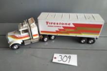 1/32 SCALE NYLINT FIRESTONE SEMI AND TRAILER