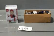 TYLER STEVENSON FIGURINE, ASSORTED NFL HELMETS