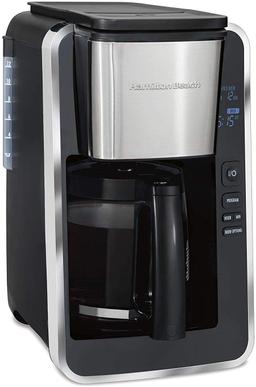 Hamilton Beach Programmable 12 Cup Coffee Maker, Black and Stainless (46320