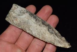 4 1/4" Early Archaic Beveled Lance, Missouri, Found By Jeff Gower