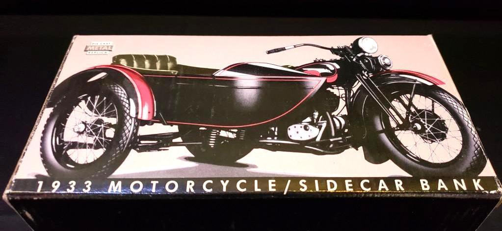 Harley Davidson 1933 Collectible Motorcycle/Side Car Bank