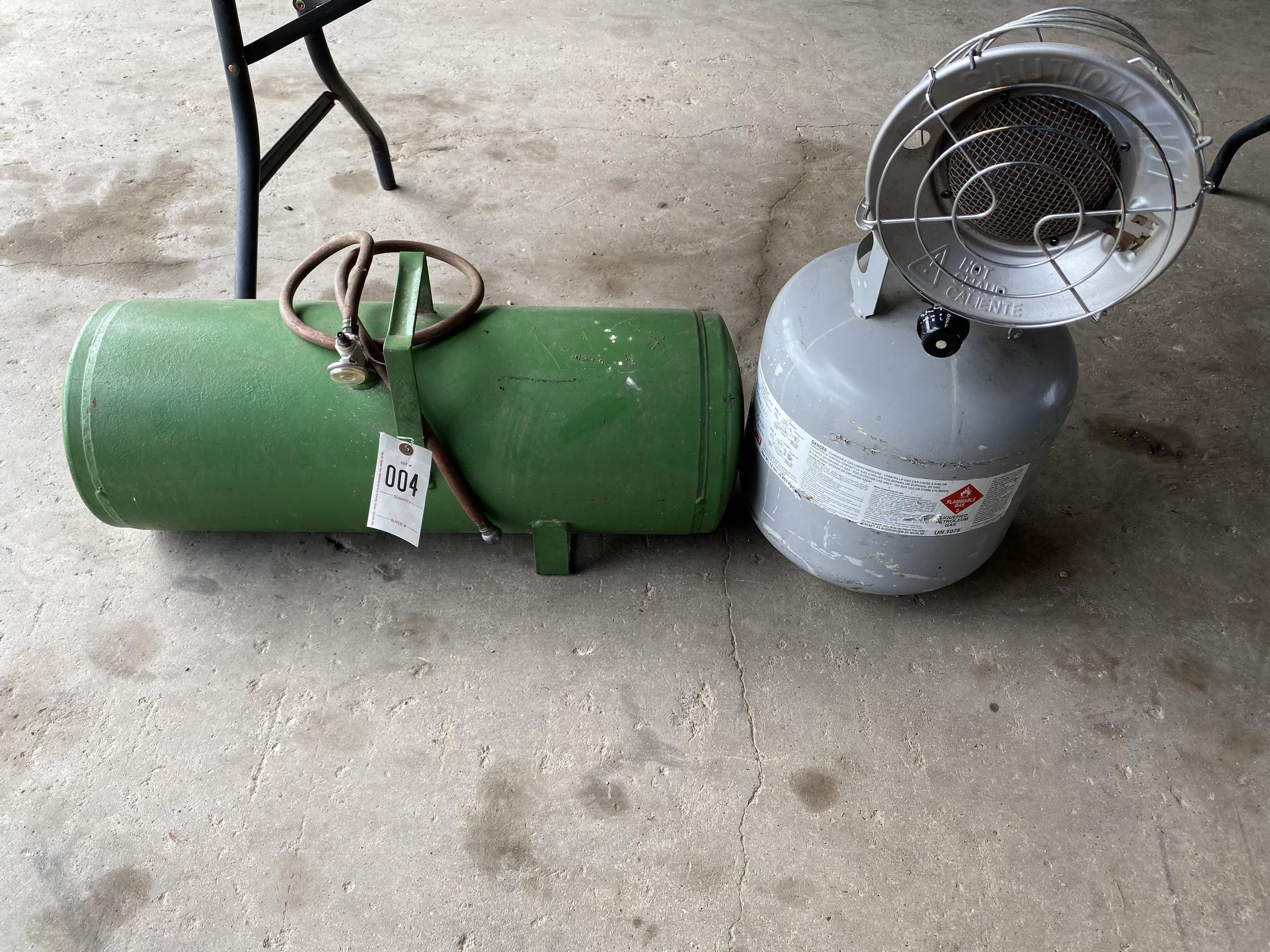 Air tank & propane tank with heater