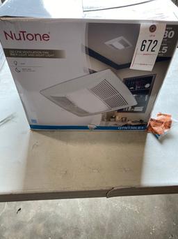 Nutone 130 CFM Ventilation fan with light