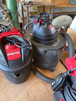 2 Small Shop Vacs & 1  1500 PSI Electric Pressure Washer