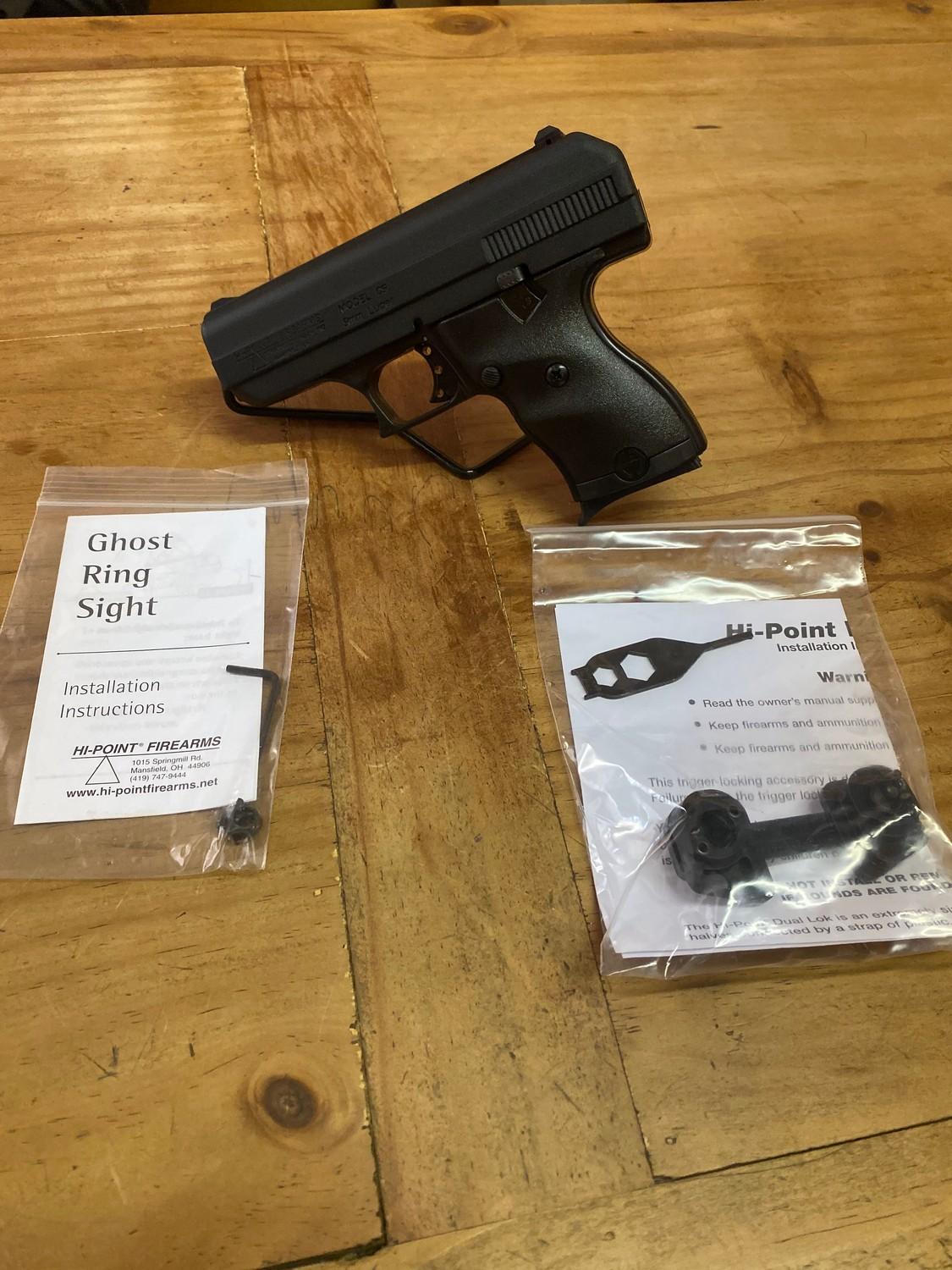 New Hi Point Model C9 9MM Black compact Poly Frame with Ghost Ring Sight & trigger lock Sn#P10151651
