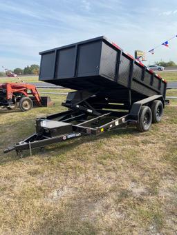 New 2022 6x12x2 Dump Trailer Tandem 3500lb Axles with brakes