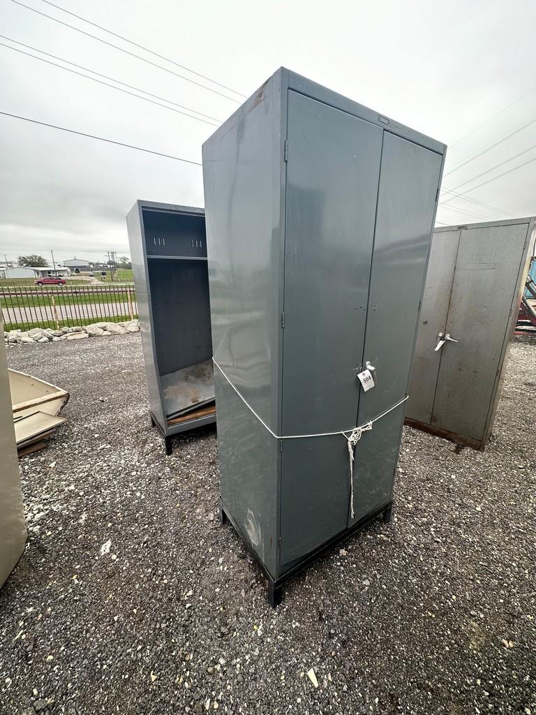 2 Metal Cabinets with metal bases