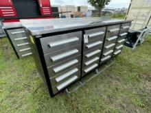 20 Drawer Stainless tool box with key damaged drawer