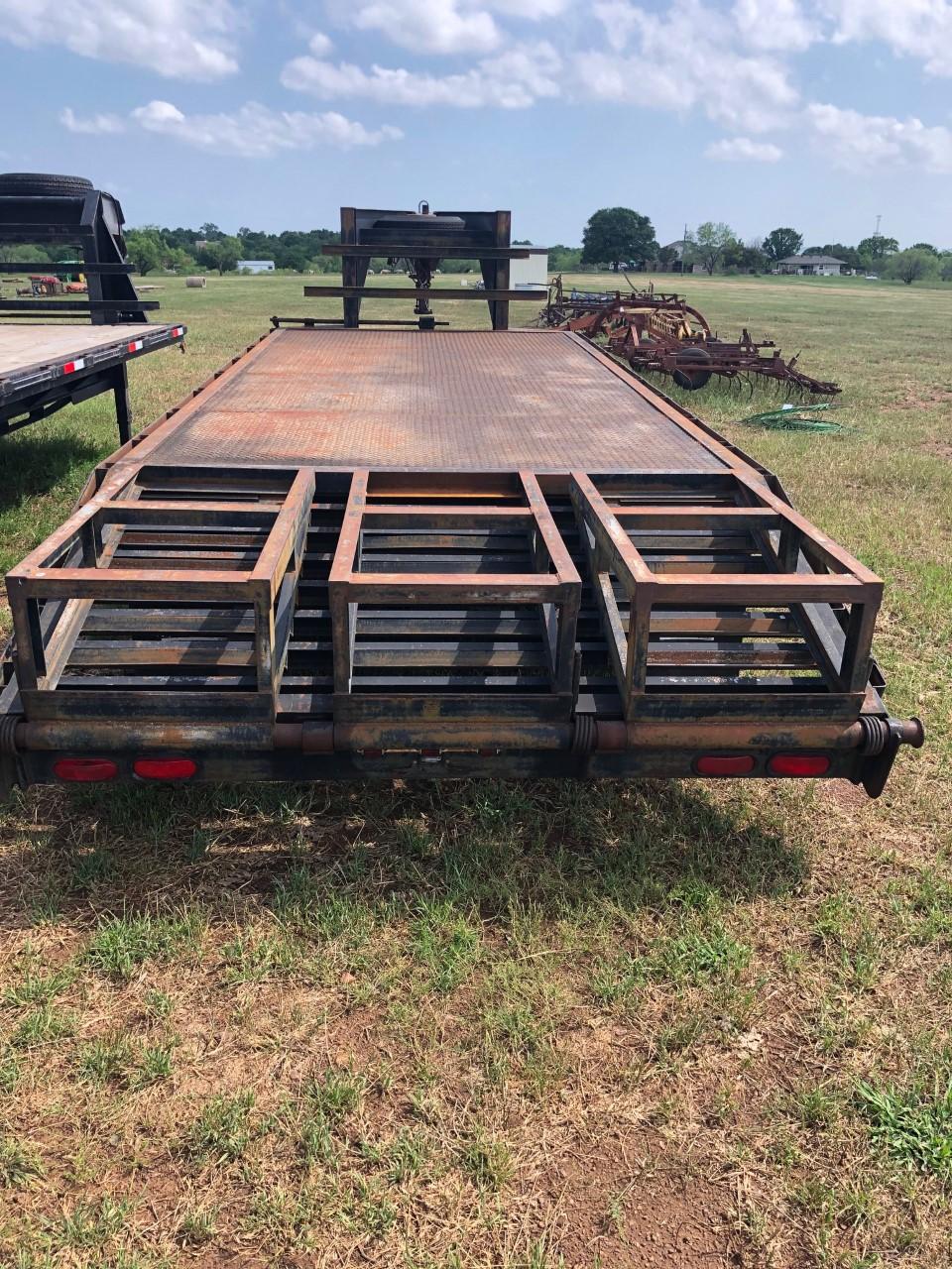 16' Gooseneck Performance Flatbed Trailer with 4' Dove Tail A34and Tandem Duel Axles.