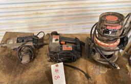 Lot of a Craftsman 3/8" Drill, Skill Jig Saw, and Craftsman Sears Router