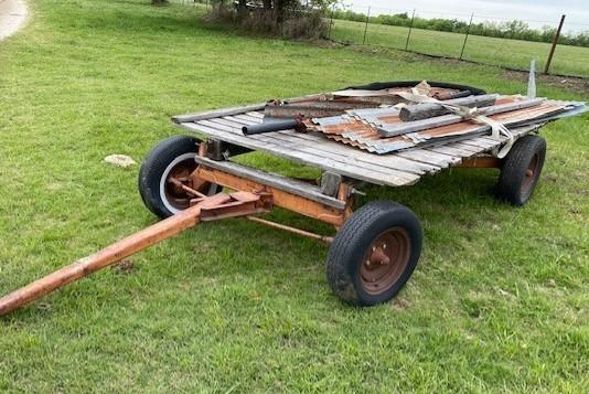 4-Wheel Farm Trailer with Contents