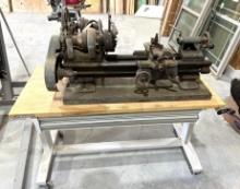Antique Lathe with Rolling Husky Bench - Turns on