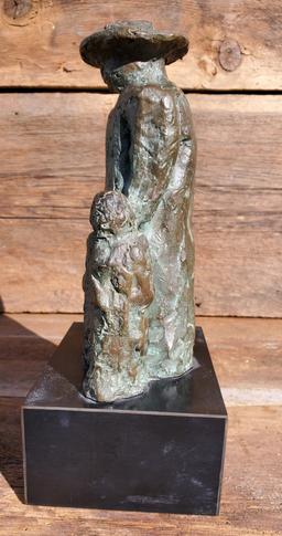 Bronze Sculpture of Parent and Children