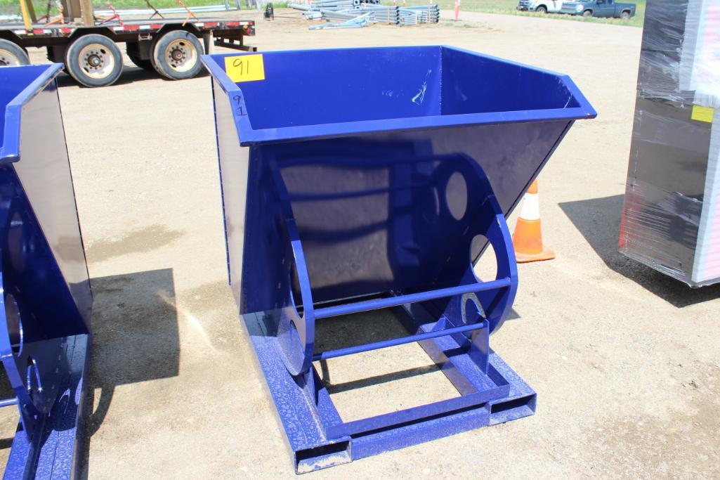 New/Unused GreatBear 2 yards self dumping Hopper with forklift pockets