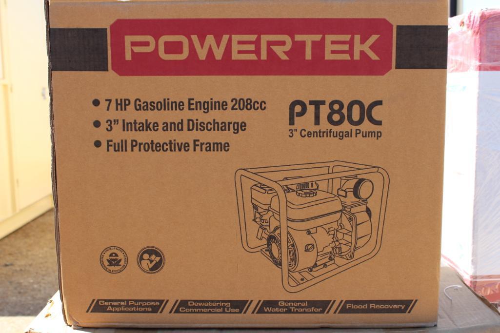 (NEW/UNUSED) Powertek PT80C 3 inch waterpump 6.5 HP Pompe a Eau / Water Pump