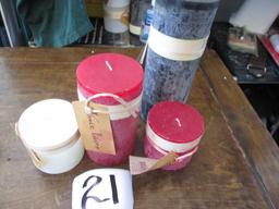 4x Vance Kitira Timber Candles