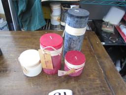 4x Vance Kitira Timber Candles