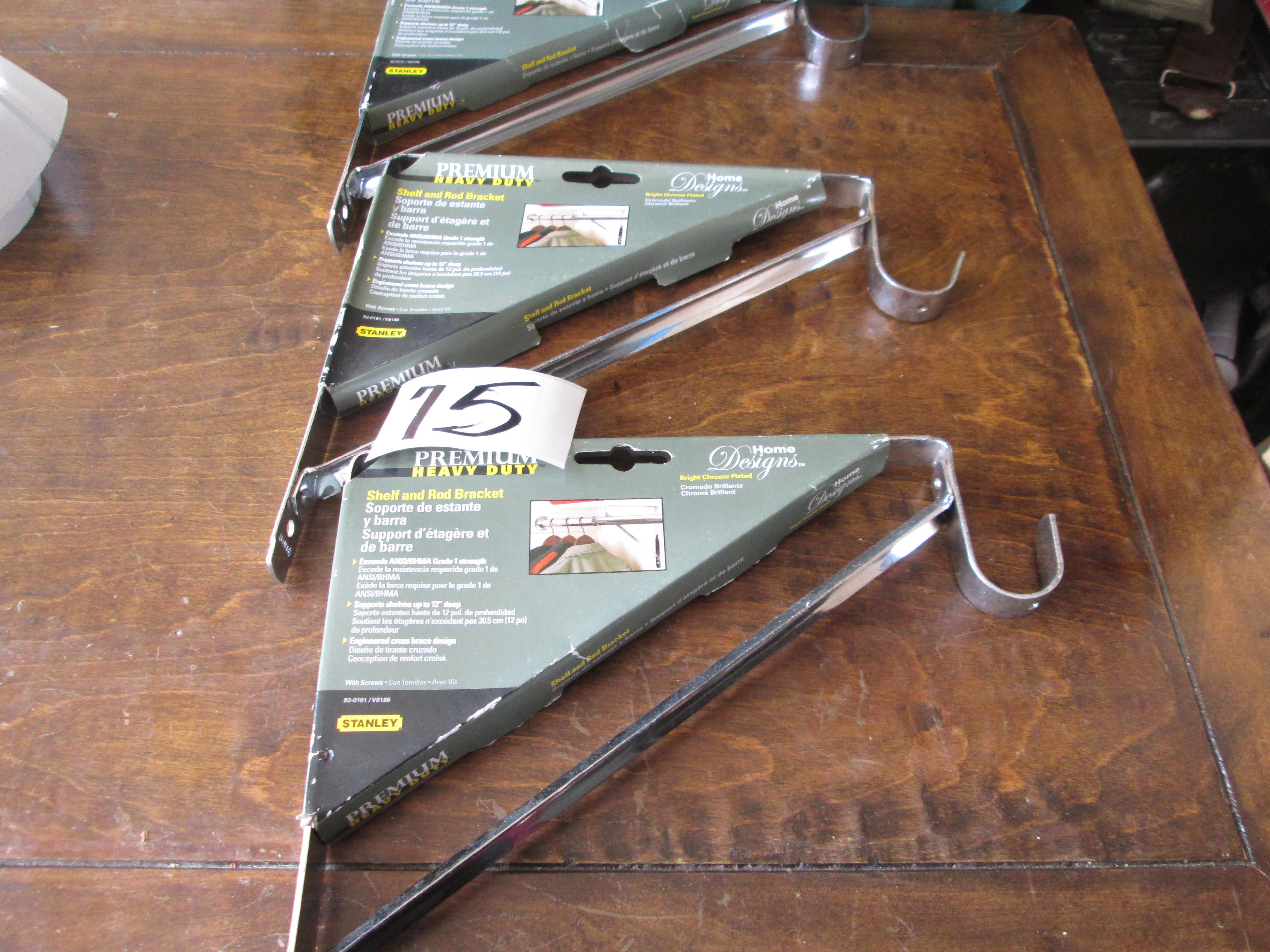 3 Stanley Shelf Brackets 11"