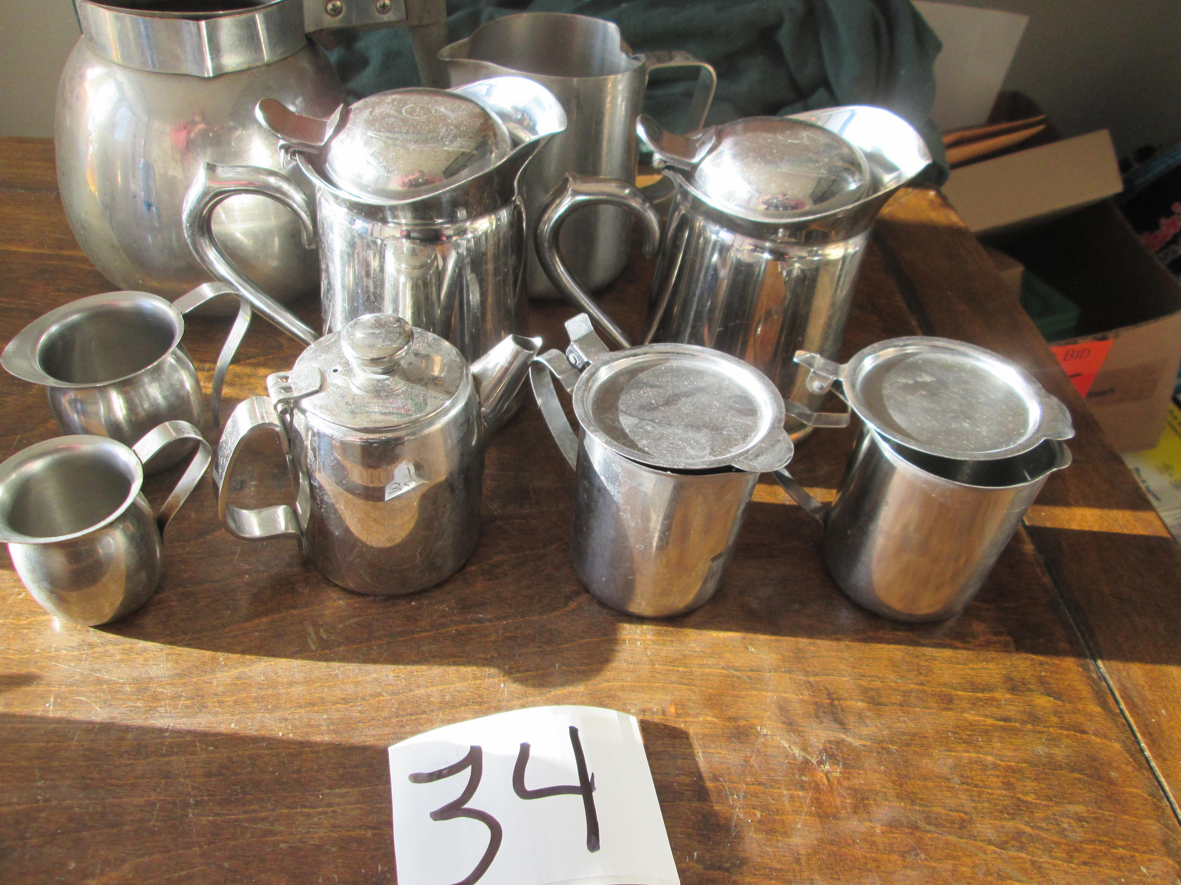 Stainless Steel Coffee Pots And Creamers