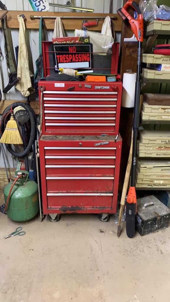 Craftsman stand up tool box w/ contents